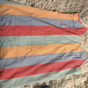 Colorful Striped Sleeveless Dress